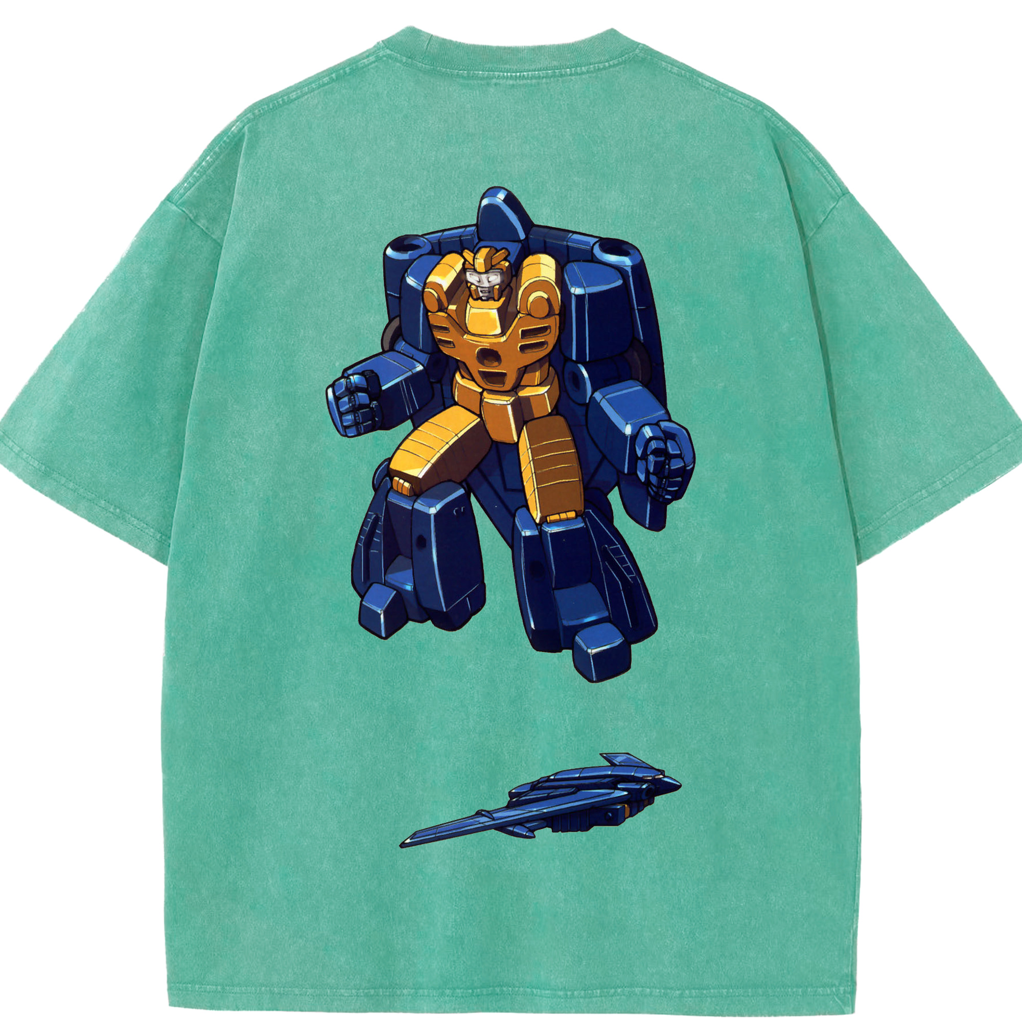 （画像用）  綿100% ヴィンテージ風 半袖Tシャツ（背面プリント）